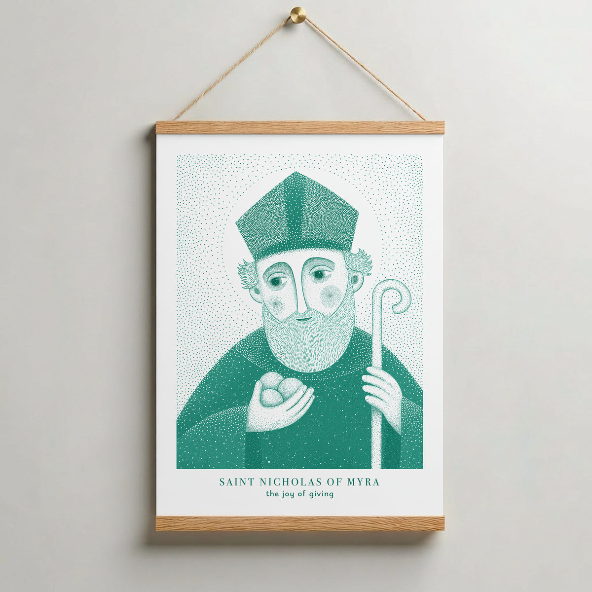 Teal St Nicholas of Myra Art Print gallery 10
