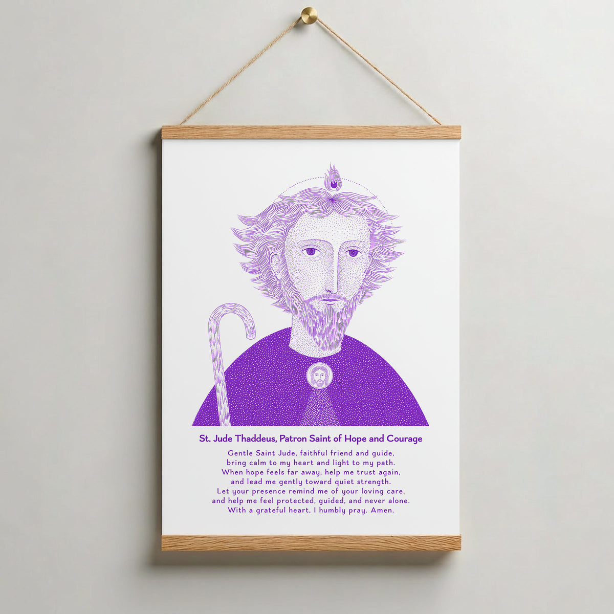 Purple St Jude Prayer Art Print gallery 7