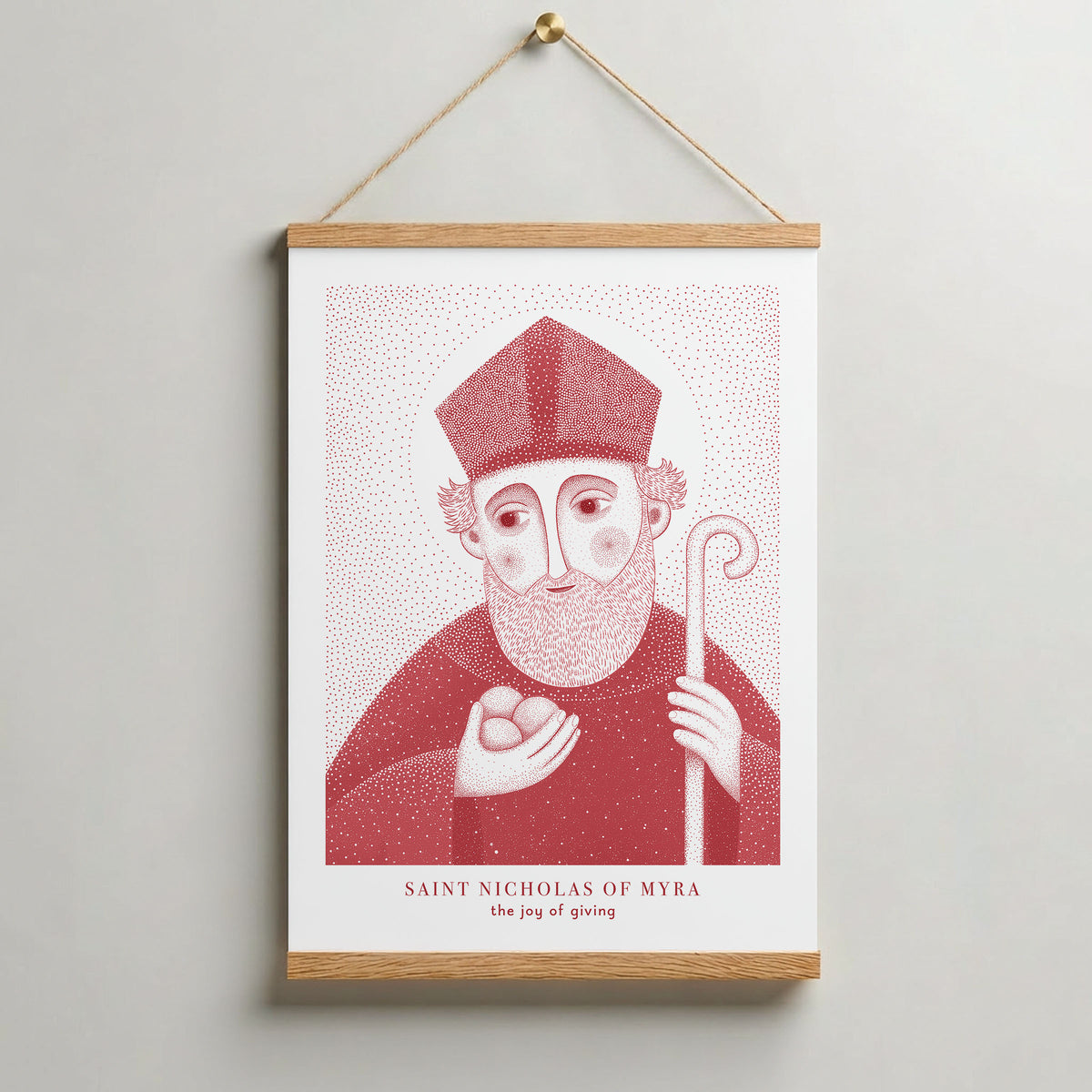 Red St Nicholas of Myra Art Print gallery 7