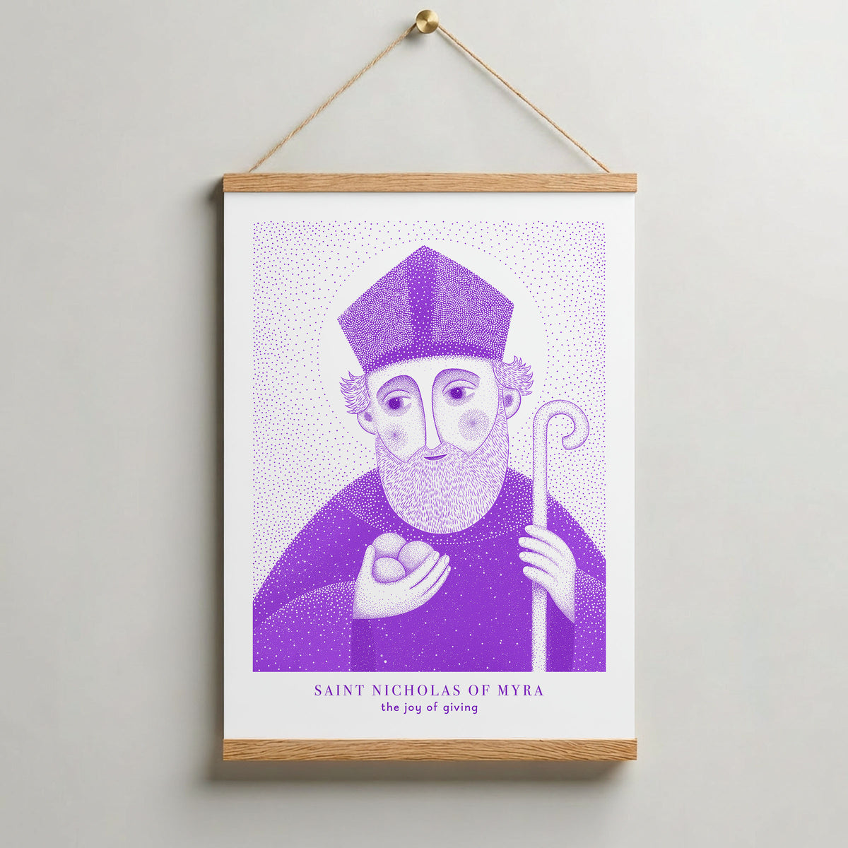 Purple St Nicholas of Myra Art Print gallery 7
