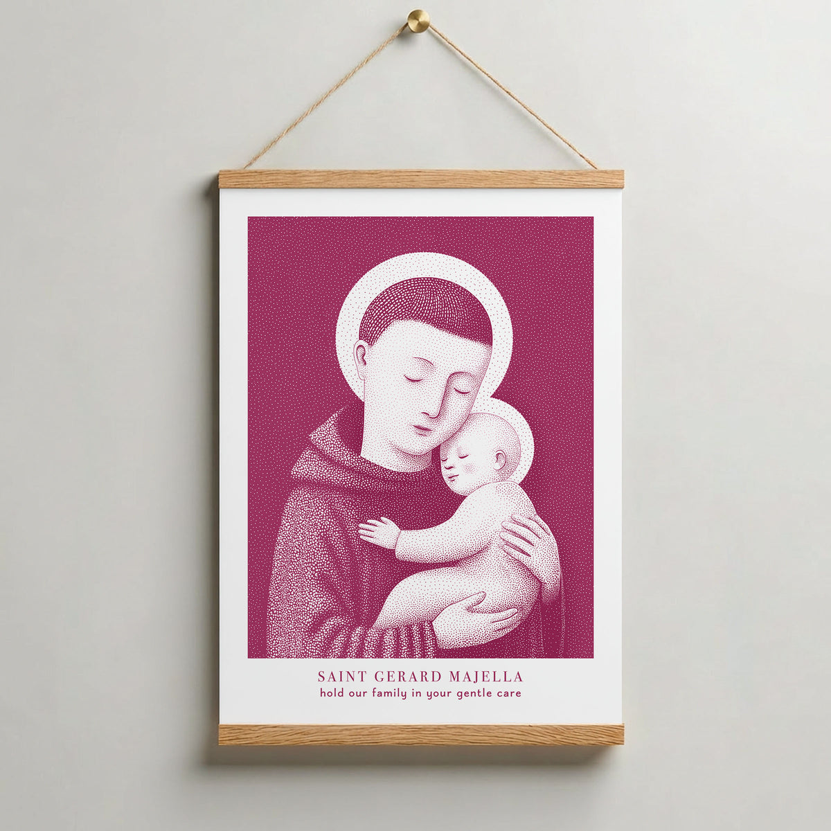 Pink St Gerard Majella Art Print gallery 8