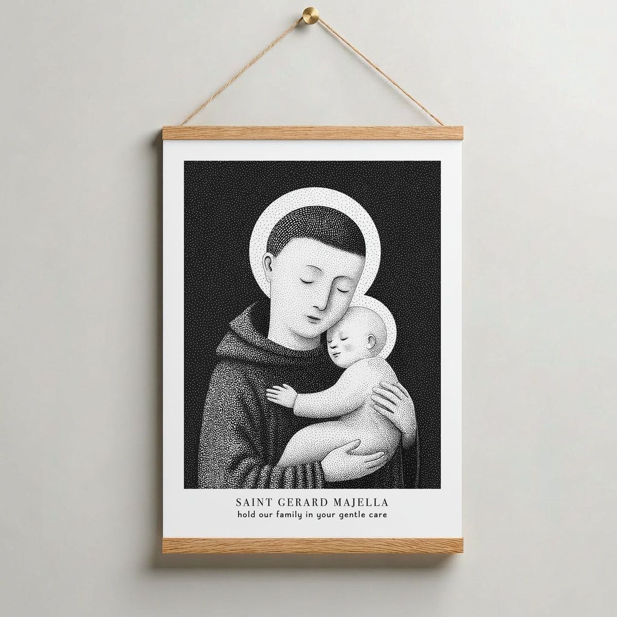 Black St Gerard Majella Art Print gallery 8