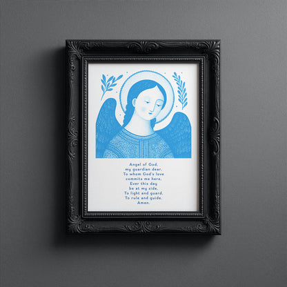 Guardian Angel for Boys Art Print - Deep Blue interior mockup 10 - p_5_boy_0002_Layer 6