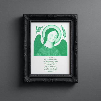 Guardian Angel for Boys Art Print - Green interior mockup 10 - p_5_boy_0003_Layer 5