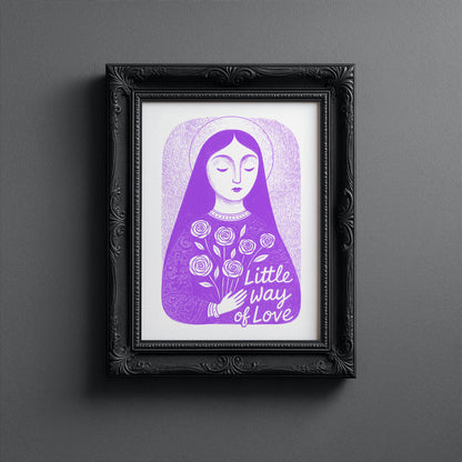 St Therese of Lisieux Art Print - Purple interior mockup 10 - p_5_ter_0006_Layer 4