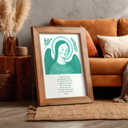 Guardian Angel for Girls Art Print - Teal interior mockup 11 - p_6_girl_0002_Layer 1