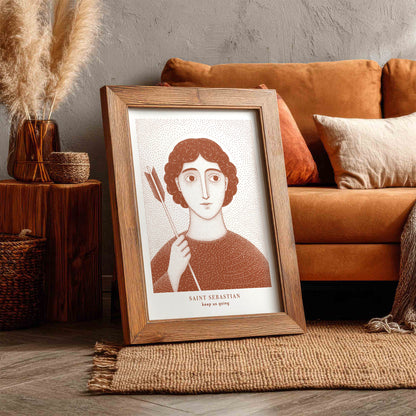 Terracotta St Sebastian Art Print gallery 2