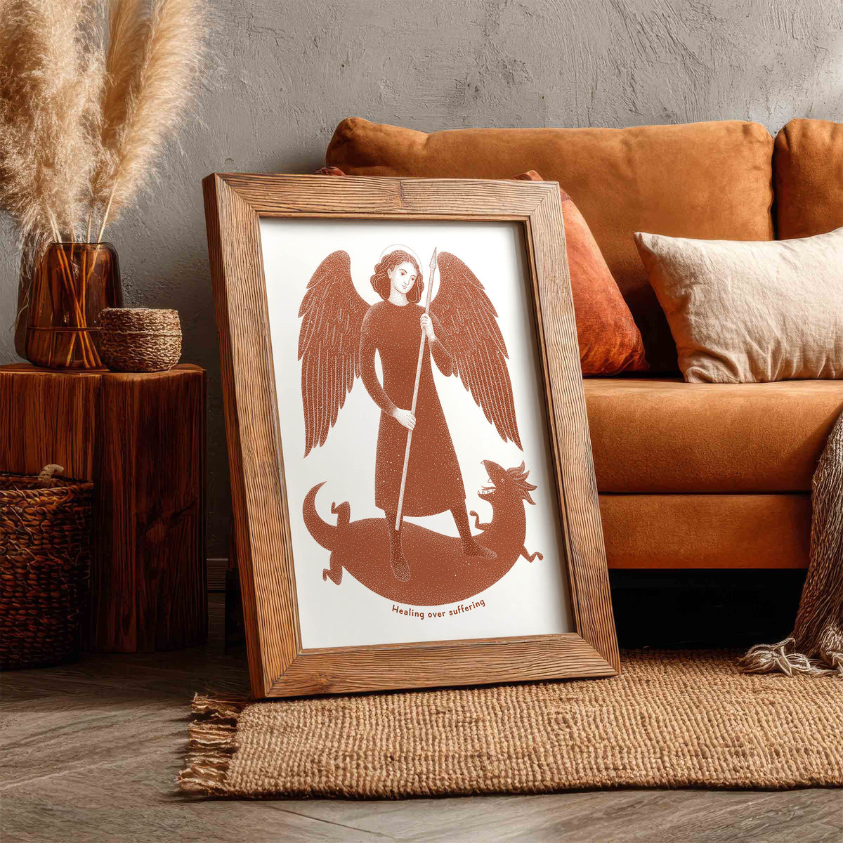 Terracotta St Raphael the Archangel Art Print gallery 2