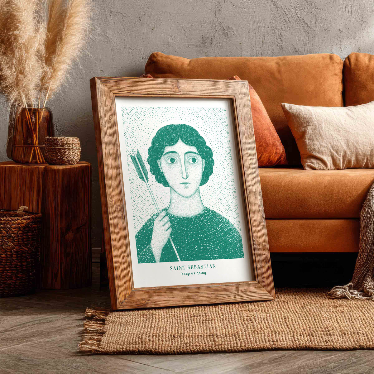 Teal St Sebastian Art Print gallery 2
