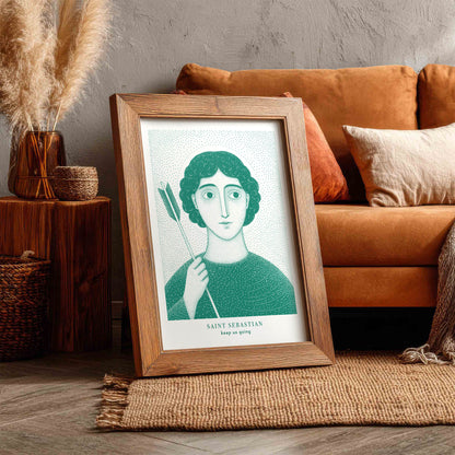 Teal St Sebastian Art Print gallery 2