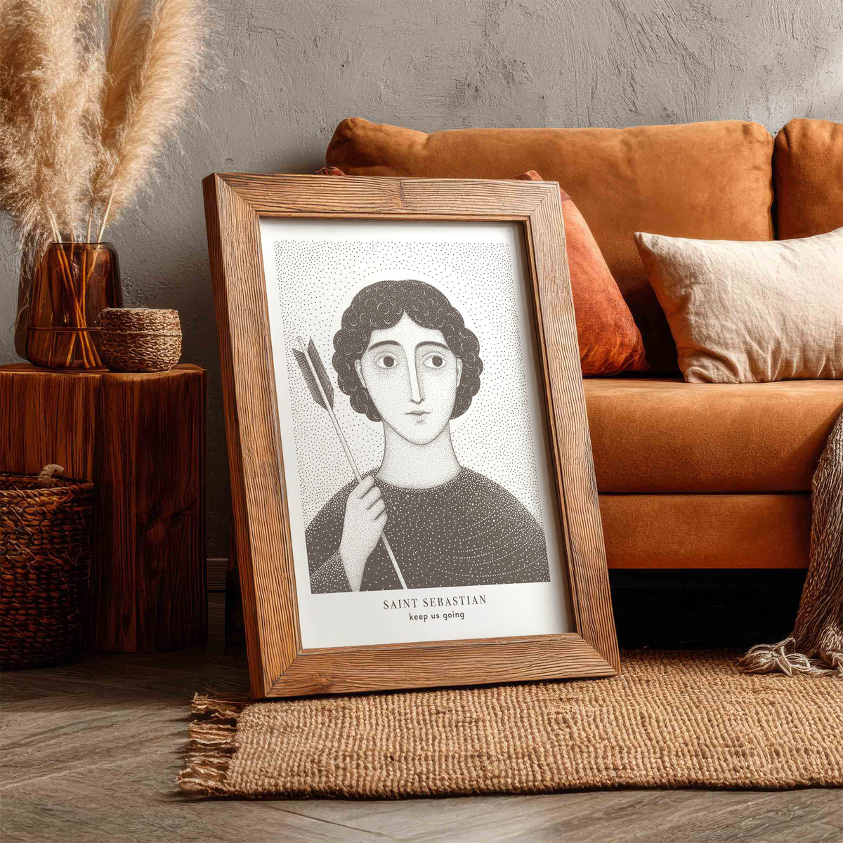 Brown St Sebastian Art Print gallery 2