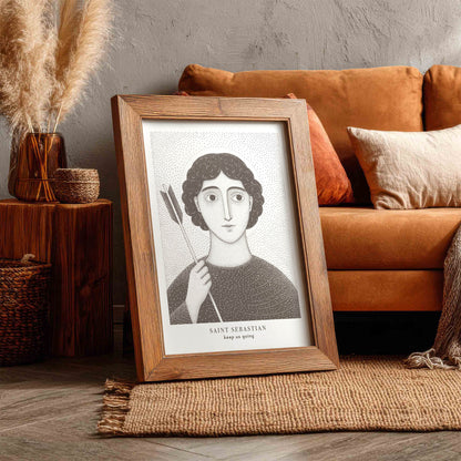 Brown St Sebastian Art Print gallery 2