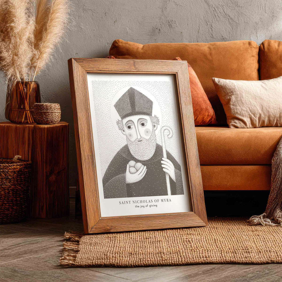 Brown St Nicholas of Myra Art Print gallery 2