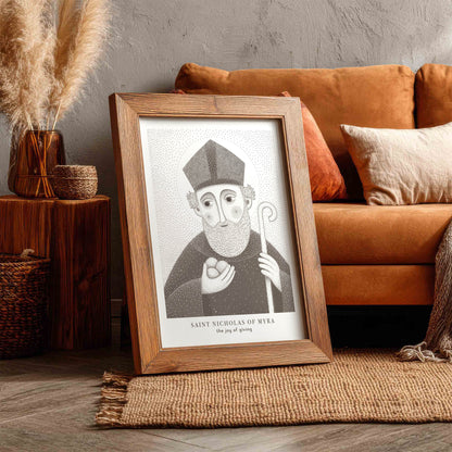 Brown St Nicholas of Myra Art Print gallery 2