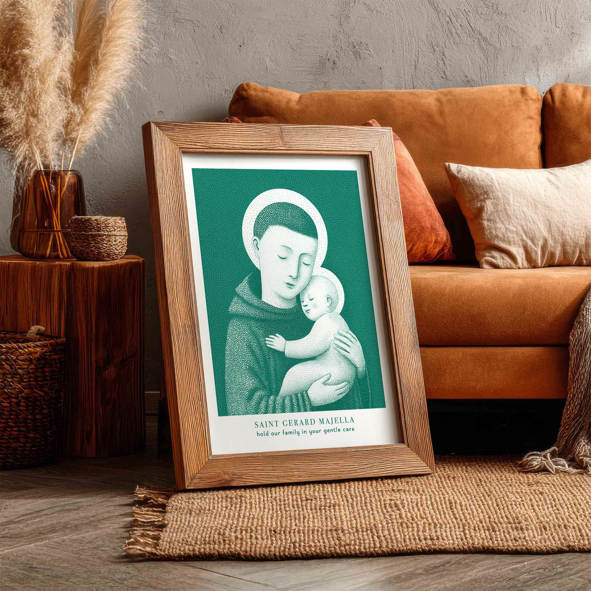 Teal St Gerard Majella Art Print gallery 2