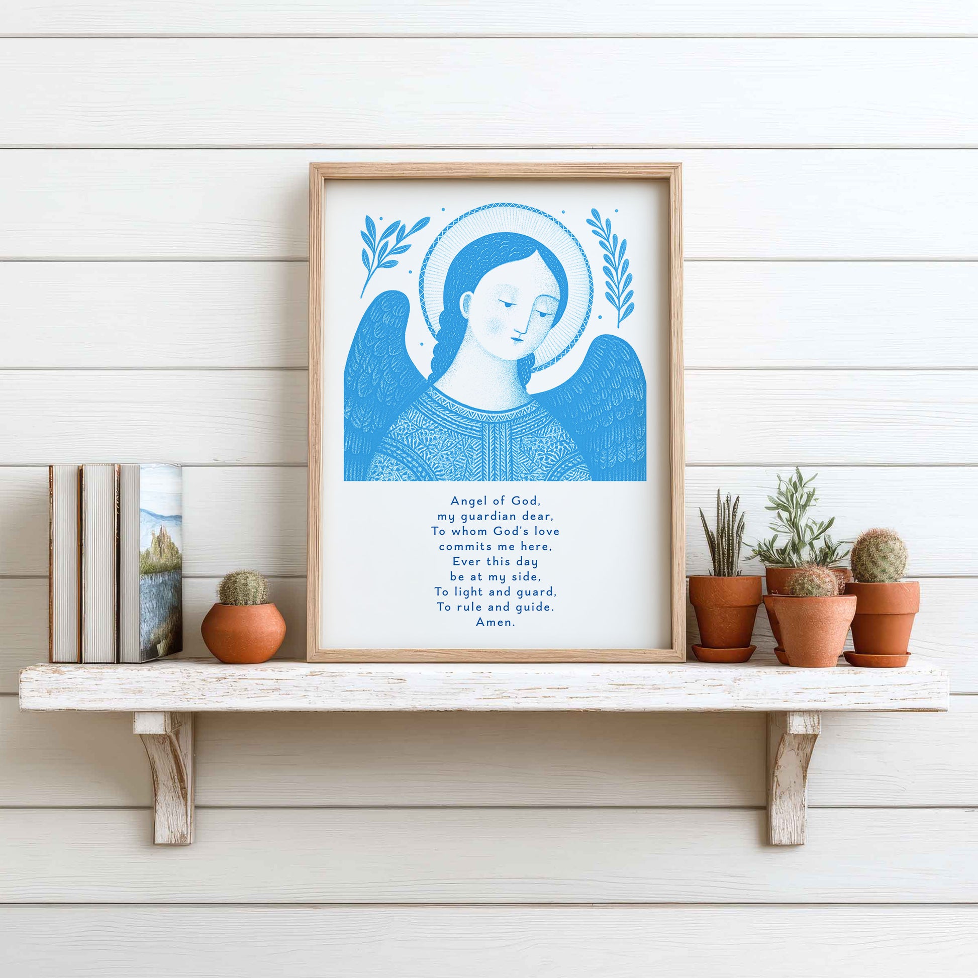 Guardian Angel for Boys Art Print - Deep Blue interior mockup 11 - p_7_boy_0001_Layer 4
