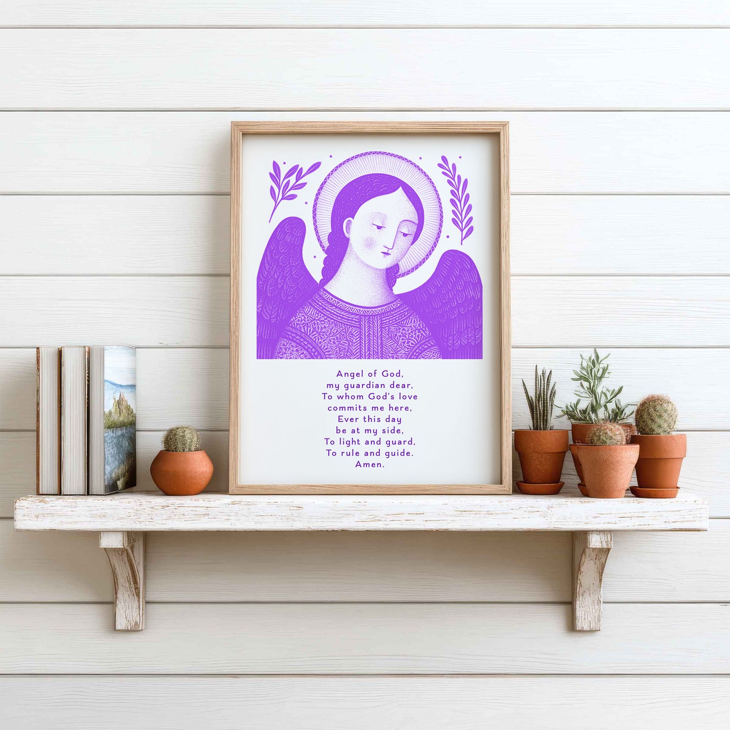 Guardian Angel for Boys Art Print - Purple interior mockup 11 - p_7_boy_0002_Layer 3