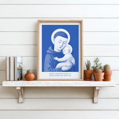 Blue St Gerard Majella Art Print gallery 2