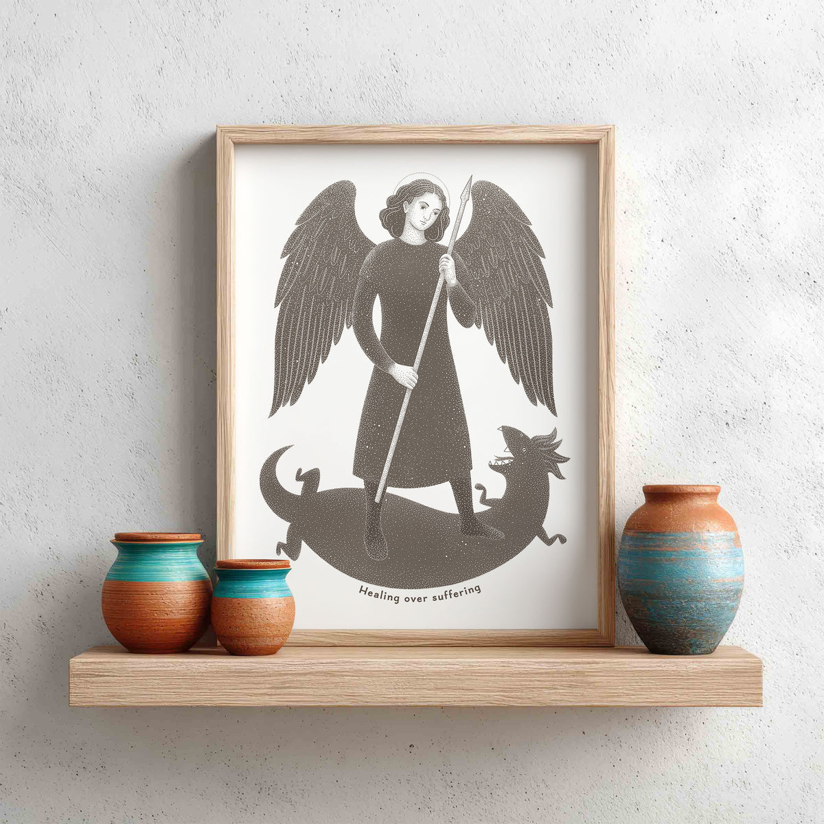 Brown St Raphael the Archangel Art Print gallery 3