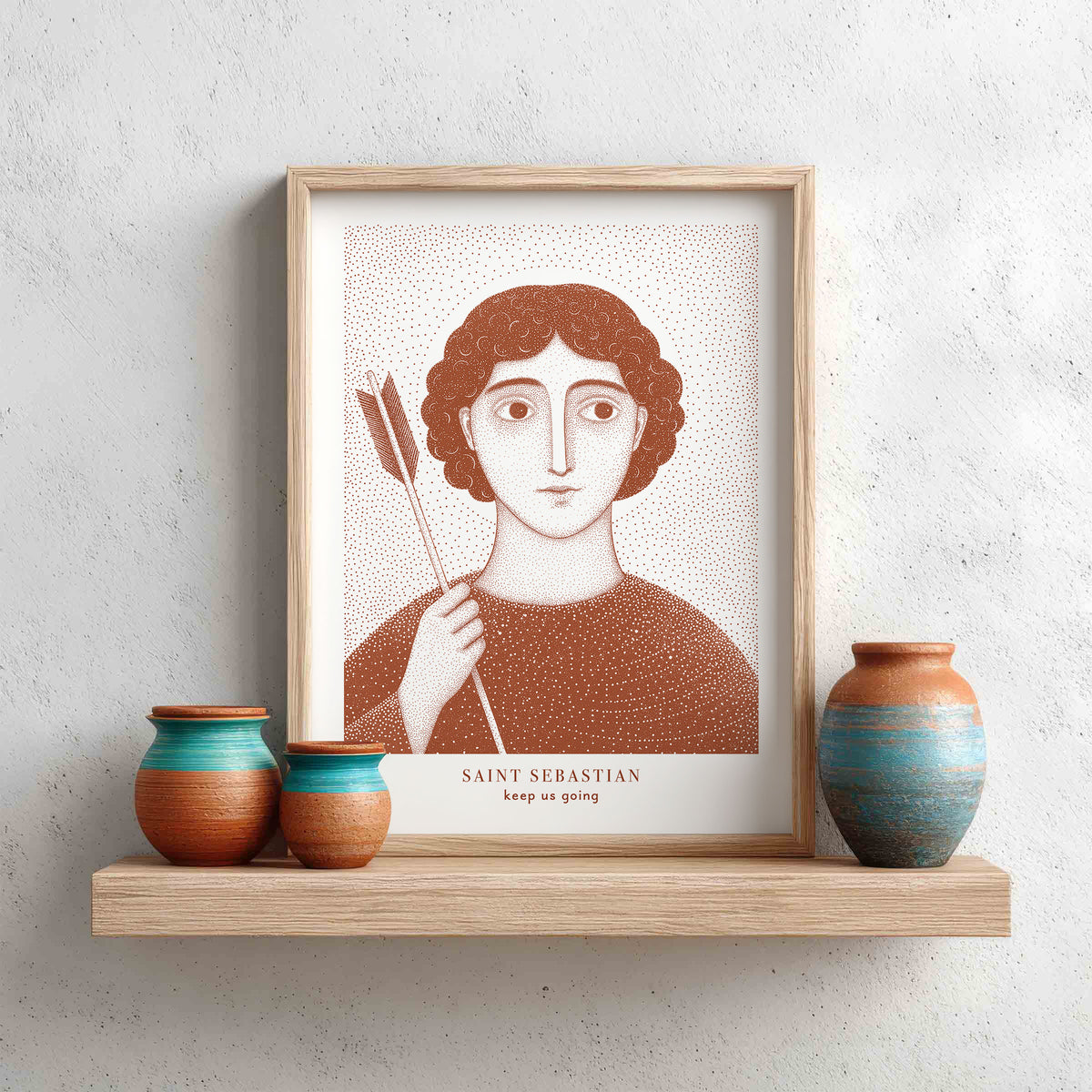 Terracotta St Sebastian Art Print gallery 3