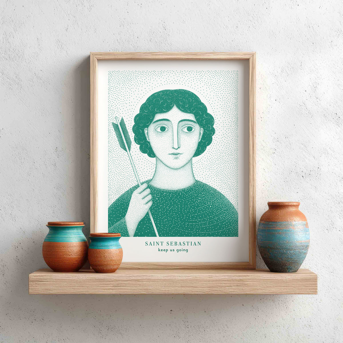Teal St Sebastian Art Print gallery 3