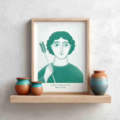Teal St Sebastian Art Print gallery 3