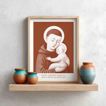 Terracotta St Gerard Majella Art Print gallery 3