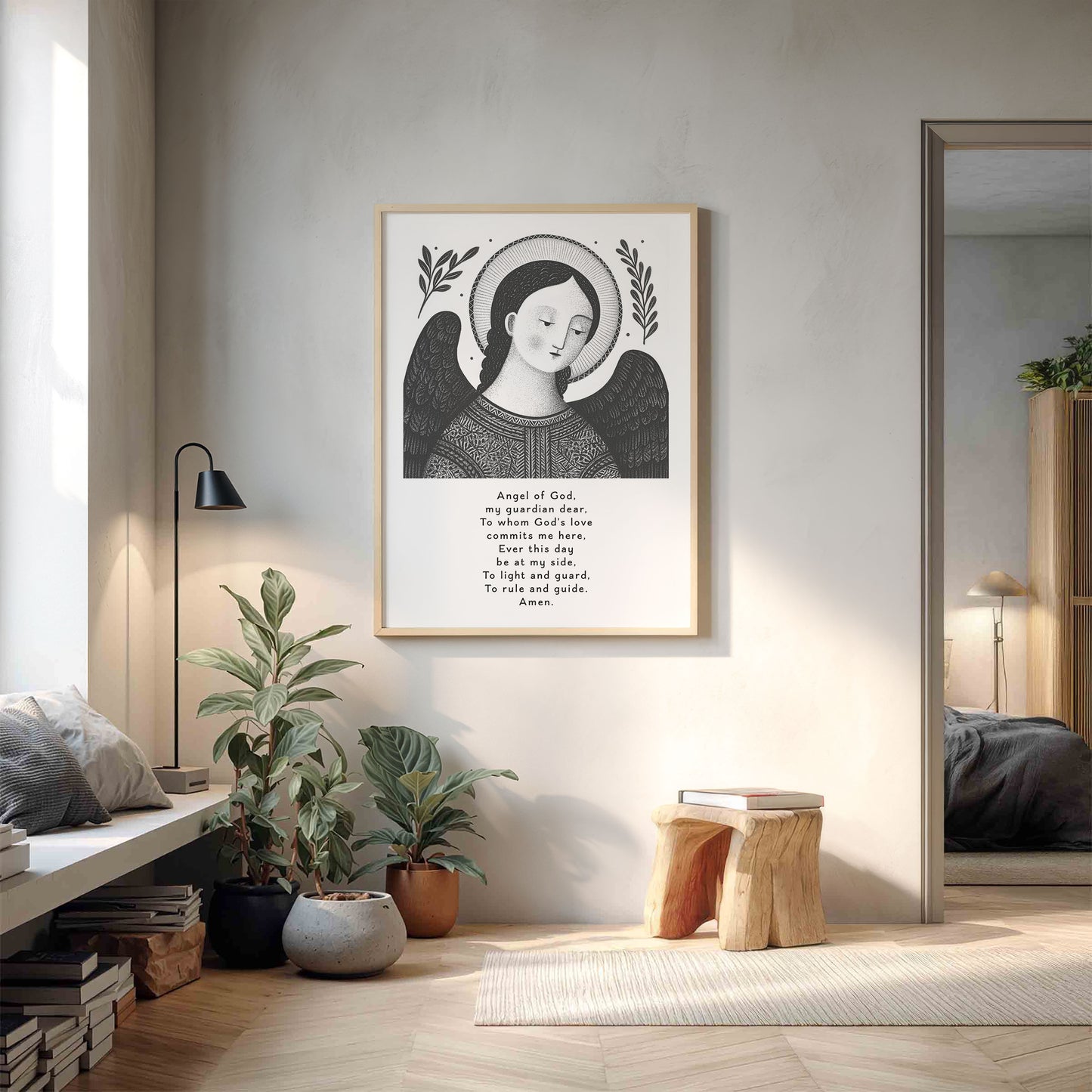 Guardian Angel for Boys Art Print - Black interior mockup 12 - p_9_boy_0001_Layer 9